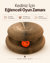 Akordiyon Karton Kedi Oyuncağı